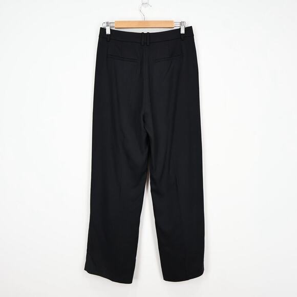 J.Crew Factory Wide Leg Pleated Twill Trouser Pant Black Size 6 NWT - Picture 8 of 8